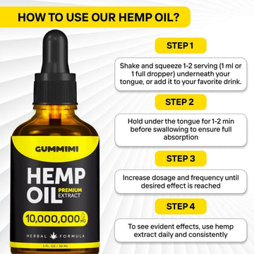 Omega 3-6-9 Hemp Seed Oil Drops — Vitamins B, C & E | EnergyEssence